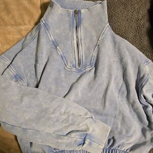 Blue Quarter-Zip Pullover